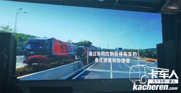 一汽解放無人駕駛卡車的現(xiàn)場實操視頻截圖