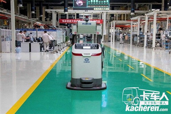 一汽解放發動機事業部智能制造惠山工廠智能無人AGV小車