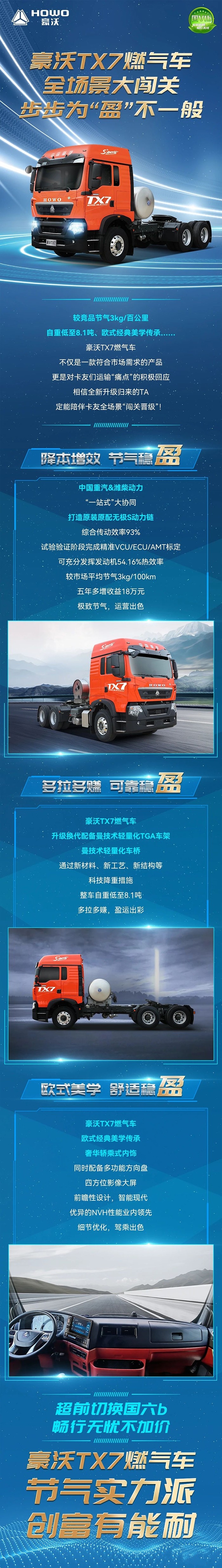 豪沃TX7燃氣車全場景大闖關，步步為盈不一般！