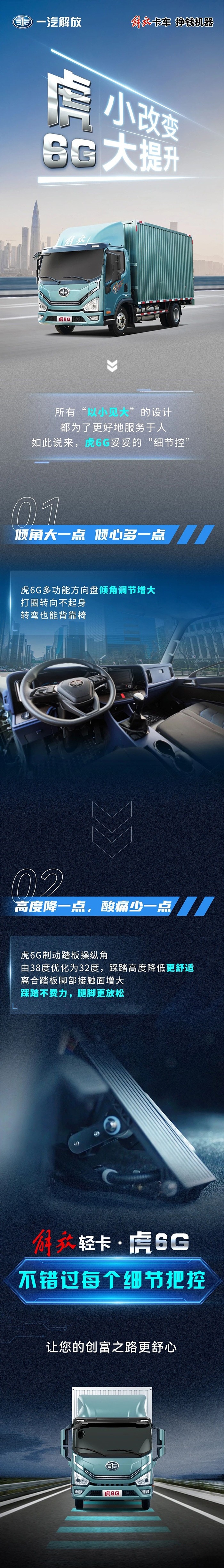 解放輕卡虎6G:妥妥“細節控”讓您的創富之路更舒心!