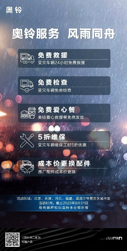 送物資進災區，福田奧鈴全面開啟救援行動